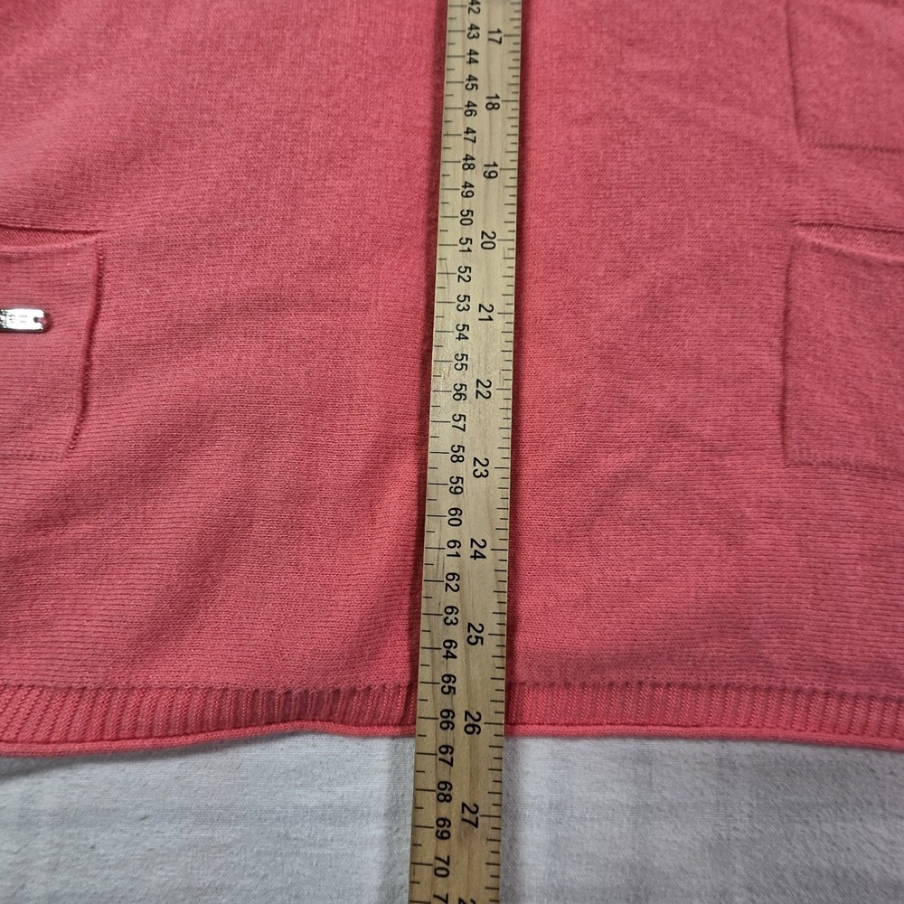 Mersea Womens Catalina Traveler Knit Sweater Side Splits Coral Pink OS - Picture 7 of 13